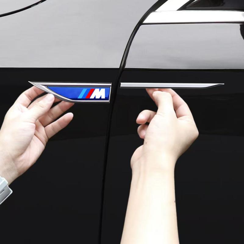 Car Body Protective Sticker Car Fender Side Blade Badge For BMW M Performance E46 E90 E60 F10 F30 E39 E36 F20 E87 G30 E92 E91 X5