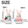 Holding Carrot Easter Rabbit Ornaments Plush Cartoon Rabbit Doll  Festival Decoration