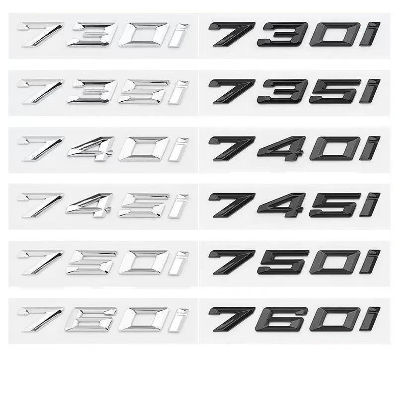 New Badge BMW ABS Car Label 7 Series Black and Silver 730 Tail 735 740 750 760 Digital M Label New GT Car Label Modification. pdcr06