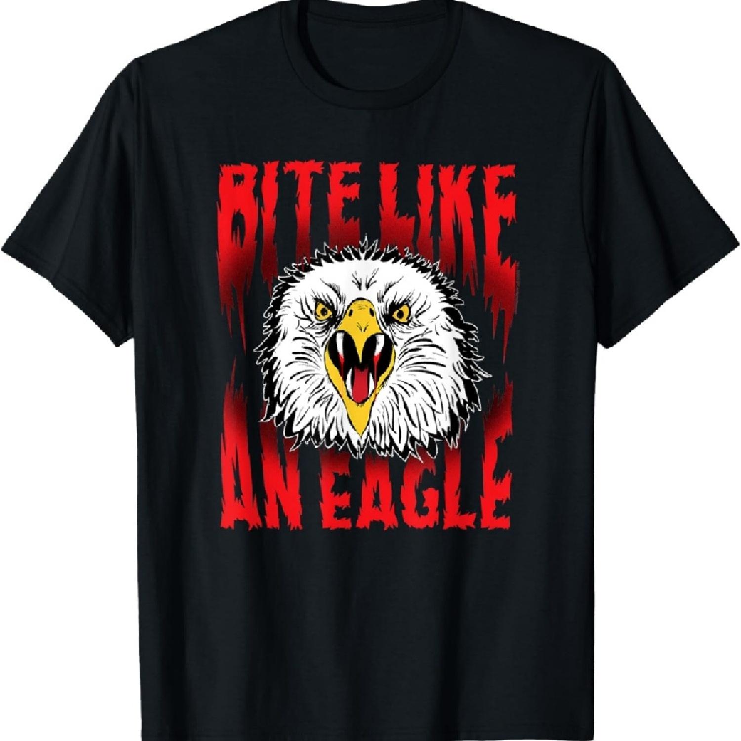 

Cobra Kai Cobra Kai Ombre Bite Like an Eagle T-Shirt for Men, Black, Small S