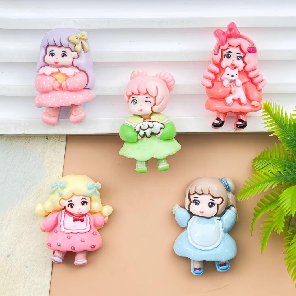 Trendy DIY Resin Girl Charms: Cute Phone Case, Hair Clip, Water Bottle, and Crocs Shoe Accessories
