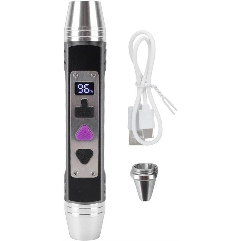 SHGO-USB Rechargeable Dual Light Jade Appraisal Flashlight, LED Gem Identification Torch Tester Lamp,For Jewelry, Beeswax