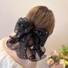 Ribbon Hair Clip Chiffon Material Hairpin Chiffon Hair Accessory Lightweight Ponytail Clip For Formal Event Casual Wear