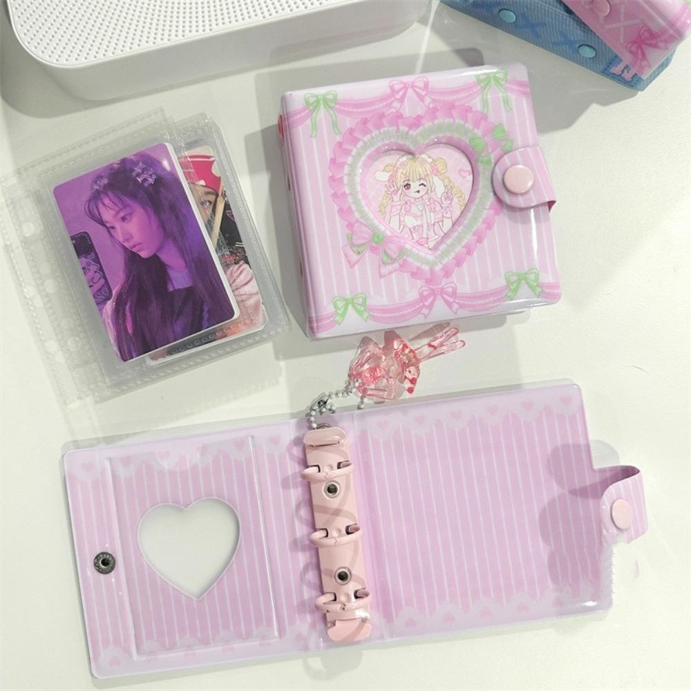 Fashion Sweet Lace Denim Style Card Album 3 Inch Mini Idol Card Collect Book Loose leaf detachable PVC Photocard Binder