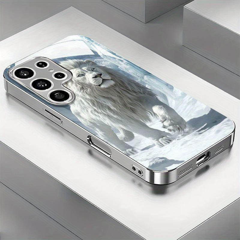 Selected White Lion Pattern Tempered Glass New Phone Case for Samsung Galaxy S26 S25 S24 S23 S22 S21 and other models