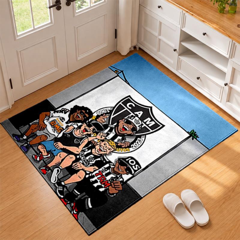 Clube Atletico Mineiro Teppich Fußmatte für Wohnzimmer oder Schlafzimmer Schutzmatte unter dem Stuhl Bürodeko Weihnachtsgeschenk Geburtstagsgeschenk