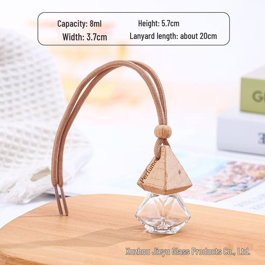 8ml Mini Portable Glass Car Air Freshener & Perfume Decanting Pendant Bottle