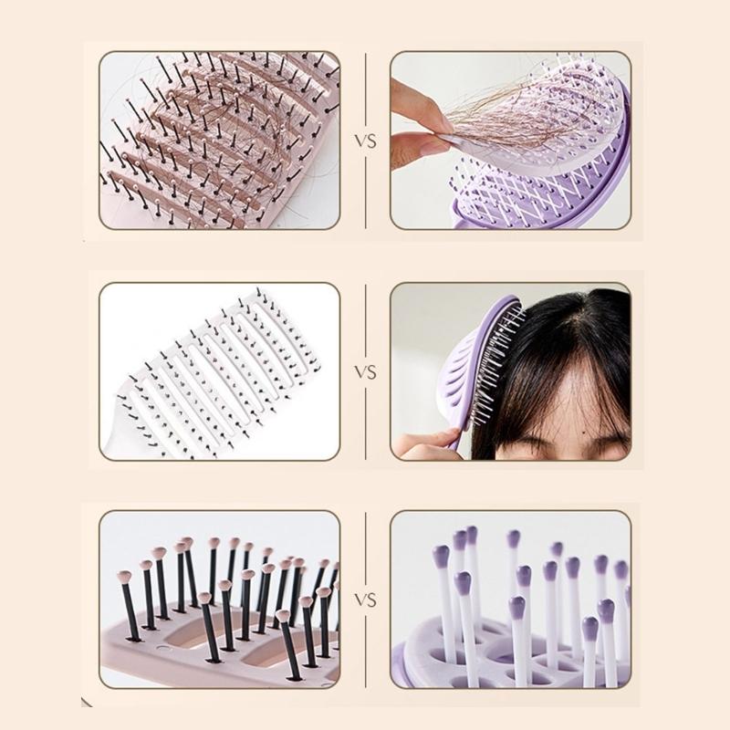 Convenient Detangling Comb Scalp Massage Soft Bristles Brush Hair Styling Tool Haridressing Comb For Flaky Scalp Care