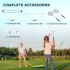 4m Portable Badminton Net Set with Freestanding Base, Easy Setup