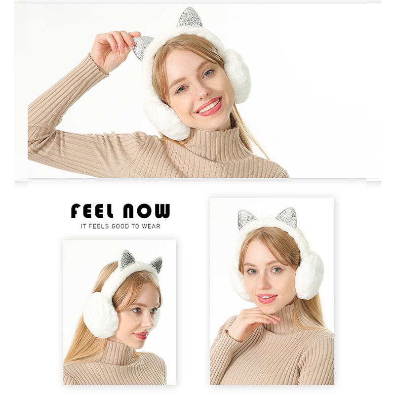 Căști pentru urechi pentru femei pentru copii Căști pentru urechi minunate, drăguț, ureche de pisică, bentita de iarnă, încălzitor pentru urechi