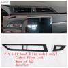 Head Lamp / Water Cup Panel / Dashboard Side Middle Air AC Vent Cover Trim For Mitsubishi ASX   Carbon Fiber Accessories