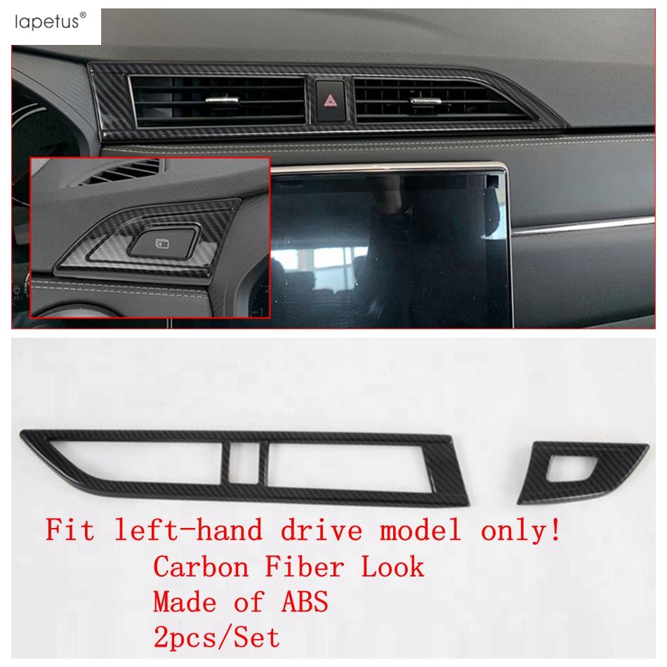Head Lamp / Water Cup Panel / Dashboard Side Middle Air AC Vent Cover Trim For Mitsubishi ASX   Carbon Fiber Accessories