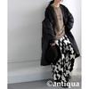 [antiqua] [Antica] Monotone Pattern Pants Ladies Bottoms PO-00189 Large 05 Black X White