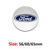 4pcs 56mm 60mm 65mm Car Styling Wheel Center Hub Caps Stickers Badge For Ford Fiesta Mondeo Fusion Explorer Escape Shelby Edge CVX1
