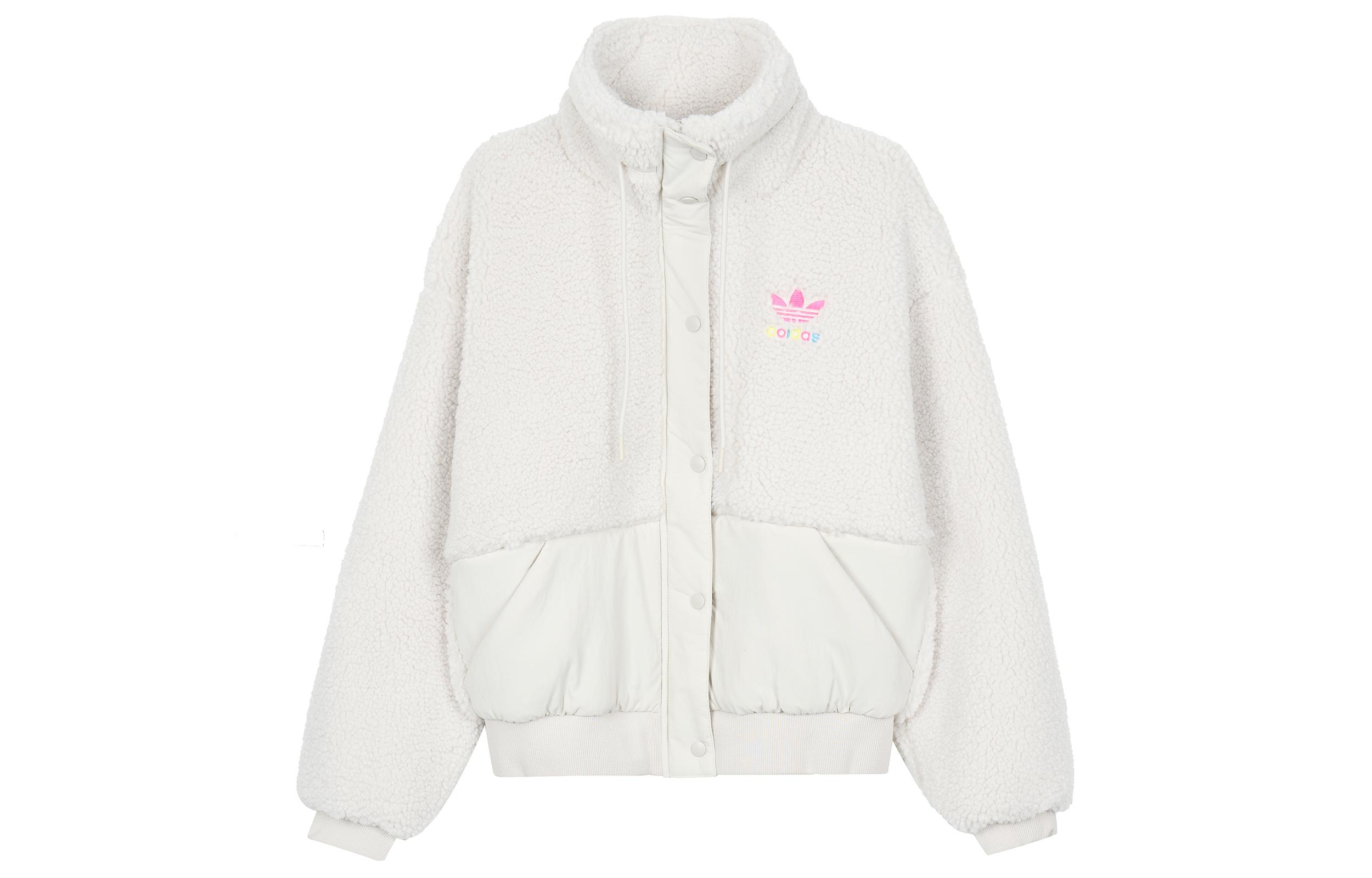 Adidas Originals Short Sherpa Jacket Women s White HY1373 XXL