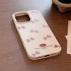 Gilt Red Plaid Bow for Iphone17 Mobile Phone Case for Apple 14 for 16promax Glass Hard 13 Sweet