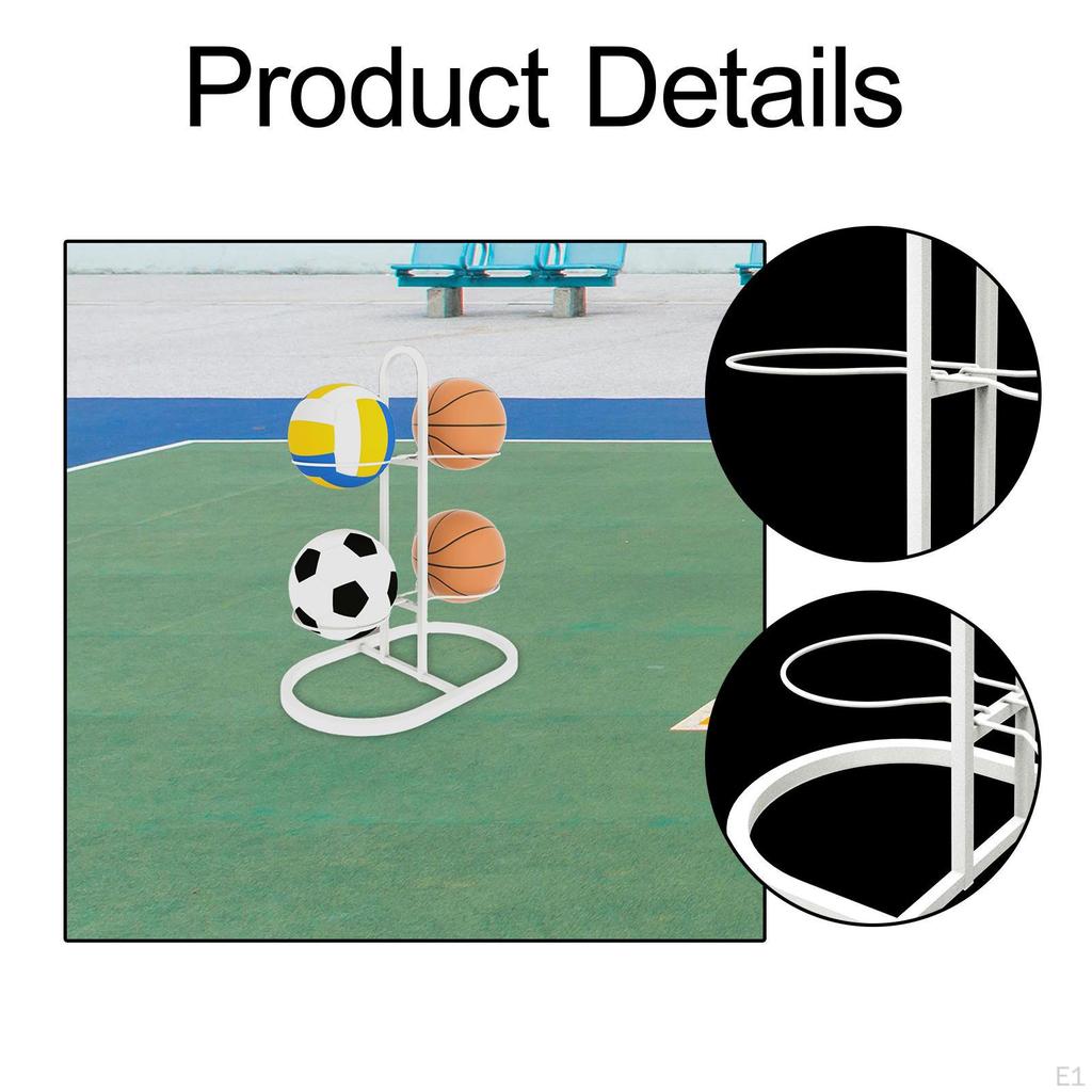 Ball Ausstellungsständer Basketball Vielseitiger Metallständer Sportgeräte Organizer für Innen