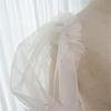 Elegant Tulle Bishop Sleeve False Sleeves Sheer Stage Costume Accessory White Ruffled Long Sleeve for Wedding