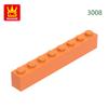 33 Stück/Los 3008 1x8 Hohes Loch Baustein Moc Basic Zeitloser Ziegel Befestigungen Funktioniert Mit featuring DIY Kinderspielzeug Geschenkbox