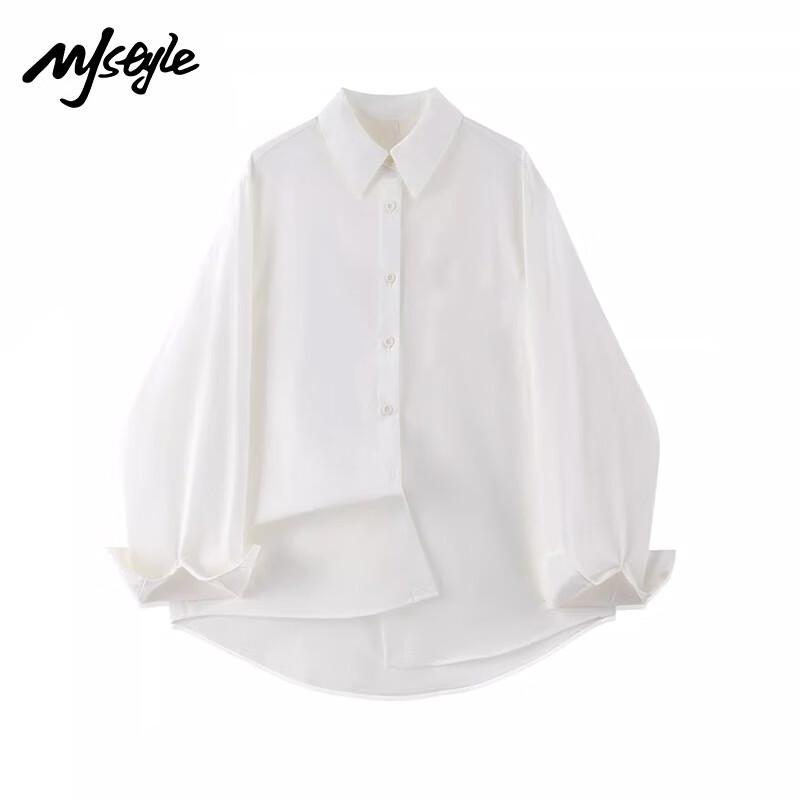 MJ STYLE Women s Ice Silk Long Sleeve Blouse XL