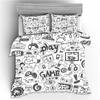 Gamepad Comforter Cover Gamer Bedding Set Teens Video Game Duvet Cover For Youth Kids Boys Modern Game Controller Bedspread