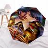 Dark Girl Themed Automatic Opening and Closing Umbrella, Compact Travel Umbrella, Lightweight and Portable, Suitable for Beach Commuting Bus