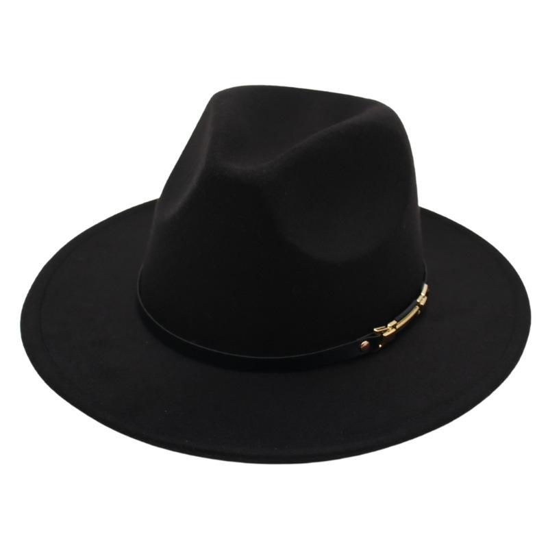Photography Top Hat Belt Buckle Jazz Hat Men And Women Felt Hat Plush Hat Fedora Hat Metal