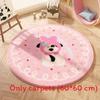 Cartoon Animal Pattern Circular Carpet With Water Wash For Kids Bedroom And Lounge Area