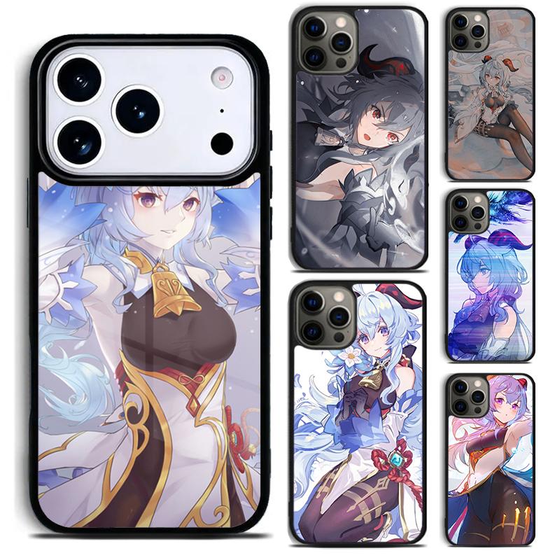 Ganyu Genshin Impact Phone Case for iPhone 17 16 15 Pro Max Air 14 13 12 11 Plus Shockproof Cover
