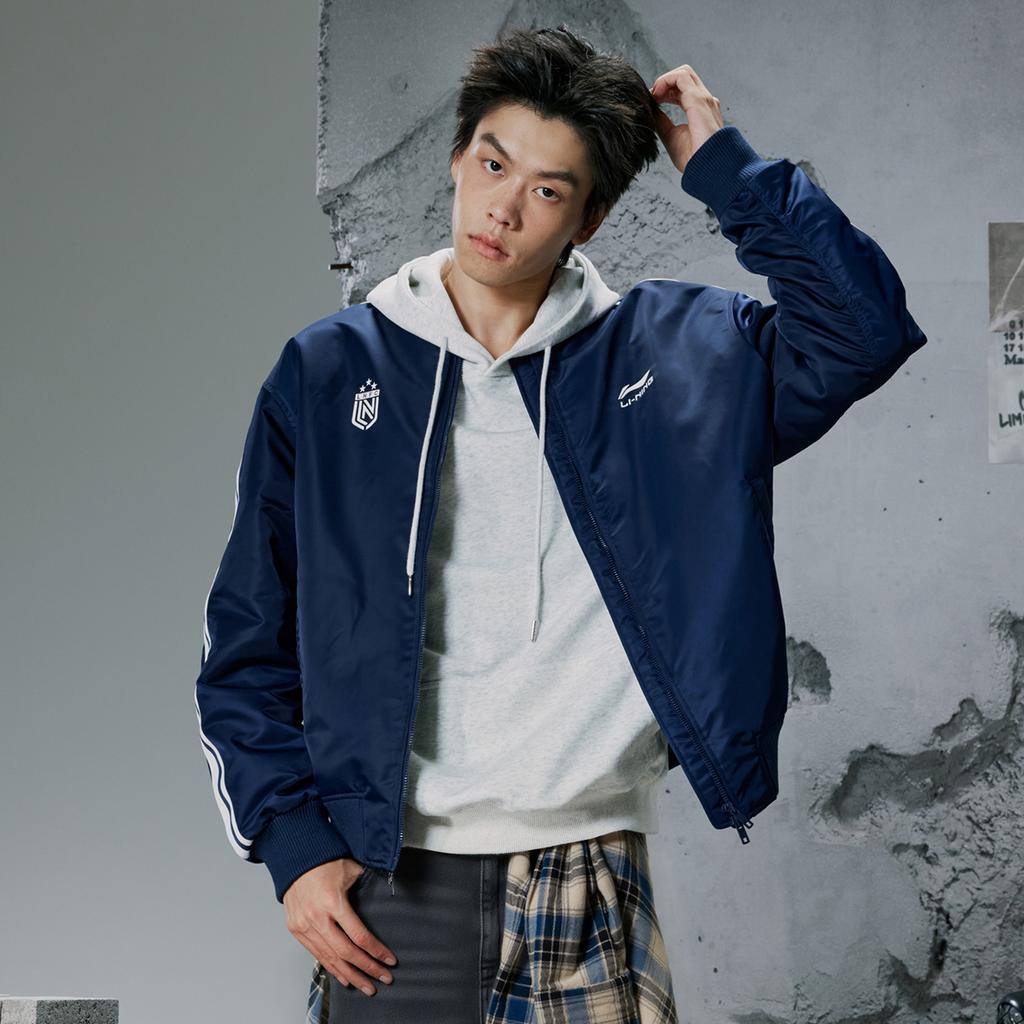 Li Ning Sports Lifestyle Series Loose Baseball Collar Cotton Jacket Unisex Jacket AJMV295-2