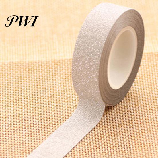 10m Glitter Washi Lepicí papír Maskovací Lepicí páska Štítek Dekorativní DIY Craft