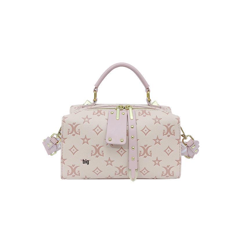 Módní embosovaná ruční Boston taška pro ženy 2025 – Jednoramenná Crossbody