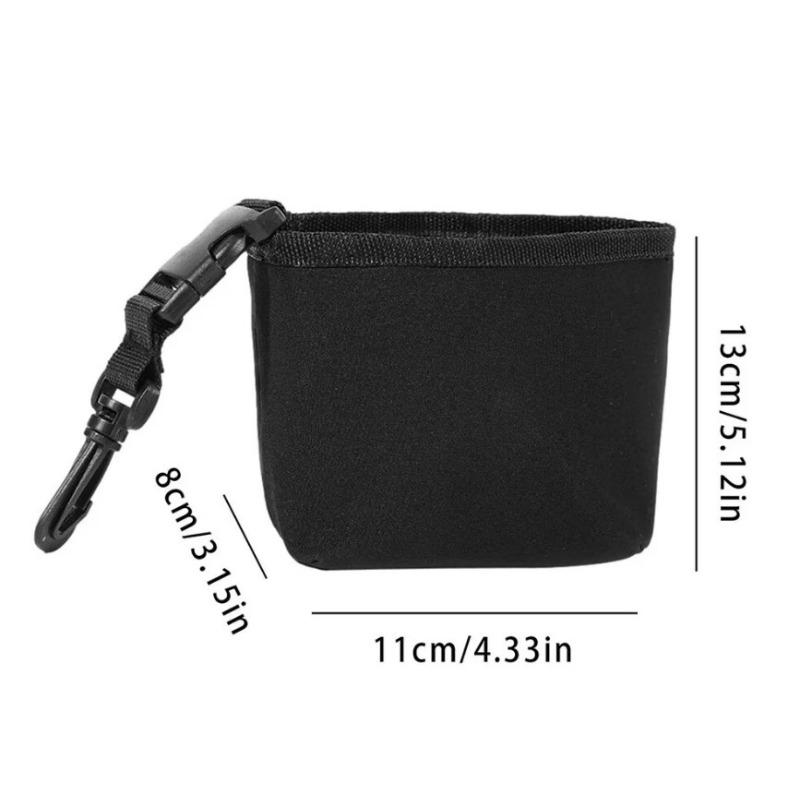 Portable Golf Club And Ball Cleaning Bag With Detachable Clip Waterproof Liner Scrub Pouch Golf Accessory Wash Holder