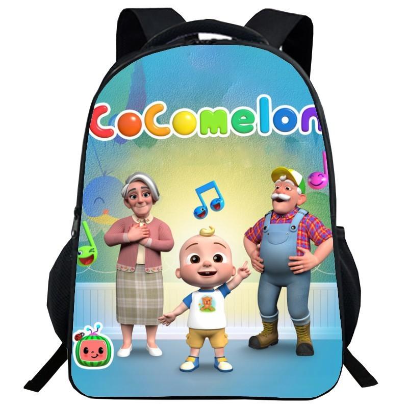 Cocomelon Backpack Children School Bags Durable Cartoon Lankybox Schoolbag For Kids