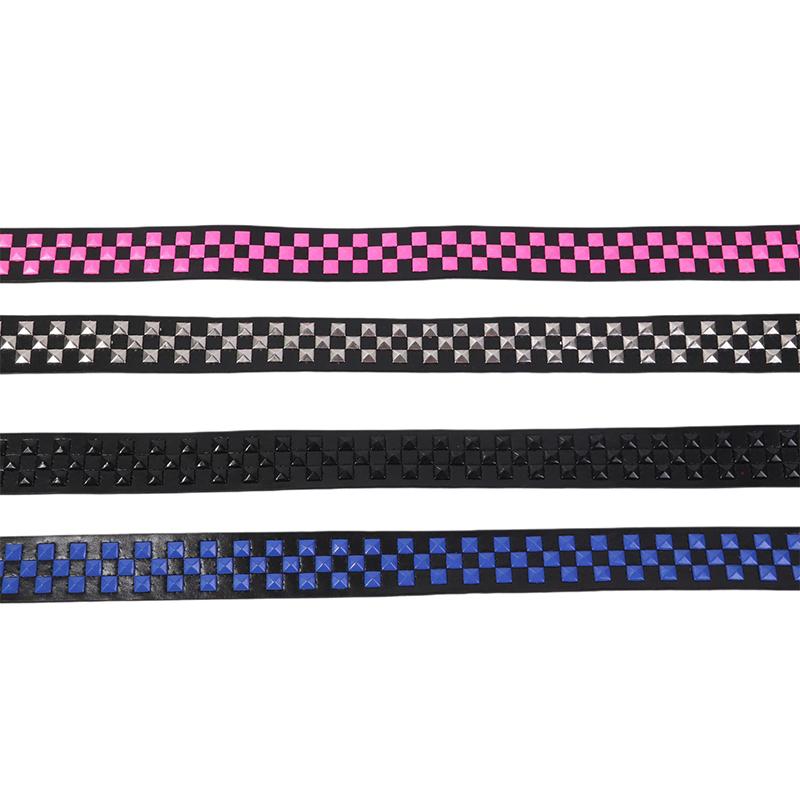 Pyramid  Rivet Women'S Belt Hip Hop Y2K Jeans Accessories Girdle Pin Buckle Waistband