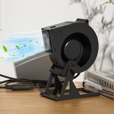 Desktop Cooling Fan USB Powered 12V Boost Cable Adjustable Angle for Heat Dissipation and BBQ Ignition 3800RPM 4.5W 20CFM