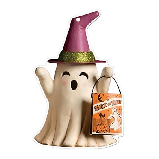Decorazione Auto Halloween Ciondolo 2D Piatto per Specchietto Retrovisore Auto per Auto Zaino Albero di Natale Accessori Interni Auto