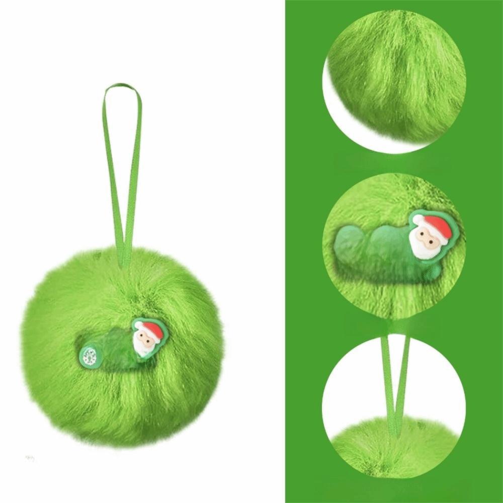 6cm Christmas Tree Decoration Ball Plush Christmas Hanging Decorations  New Year