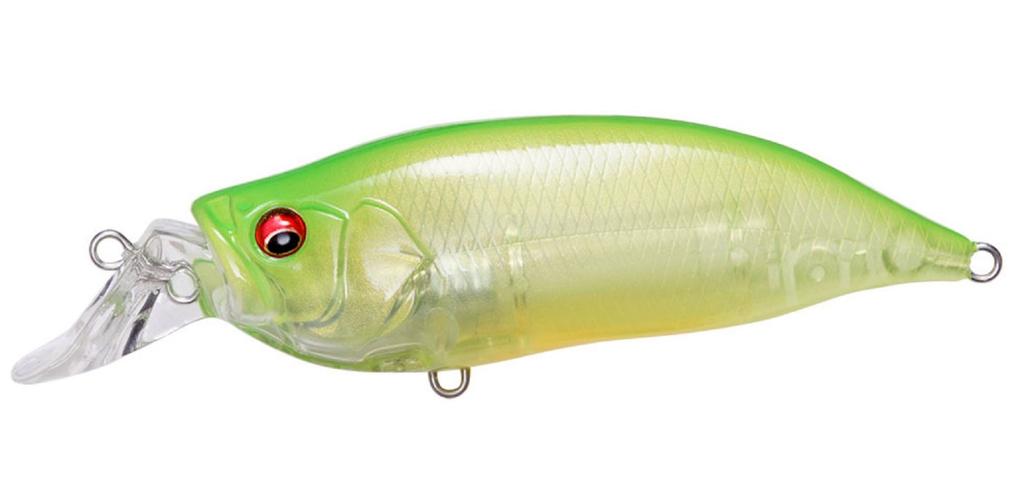 Megabass I X I Shad Type-R 1m 57 mm 1/4 oz Floating Lure Lime Chart (3075)