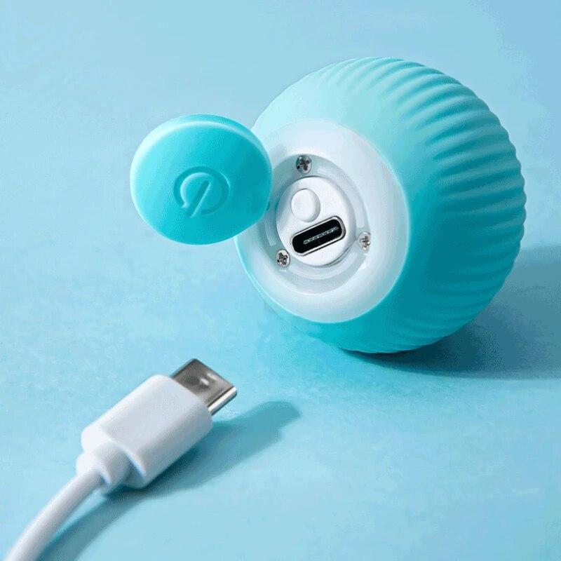 Rechargeable Automatic Rolling Dodge Interactive Ball Intelligent Cat Dog Training Self-moving Pet Mute Toys Indoor Playing