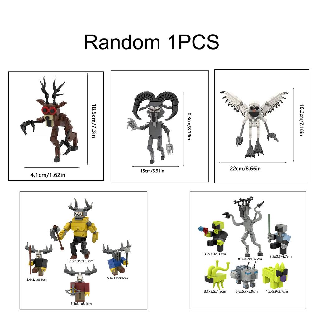 99 Night Forest Monster Building Blocks Toy Assembly Model Decorative Ornaments Puzzle Toys hand-made Halloween Christmas Gifts