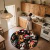 Corgi Pattern Round rug,Carpet Rug for Living Room Bedroom Playroom ,Non-slip Floor Mat,Holiday Gifts and Birthday Gifts.