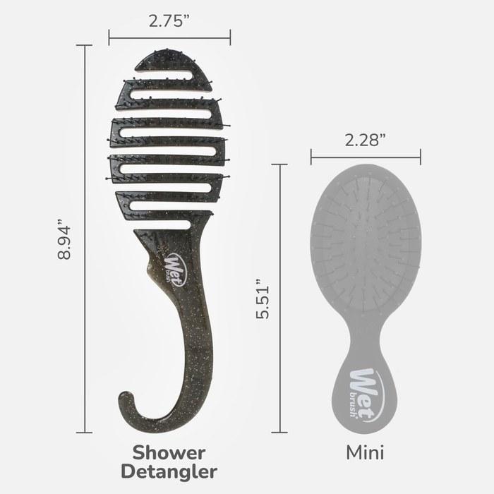 Wet Brush Shower Detangler Glitter Black Hairbrush (1 count)