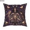 2D Flat 1pcHalloween Esoteric Celestial Throw Pillow Covers Violet Pillowcases One Sided Printing Without Pillow Inserts Sofa Bed Decor for Living Roo