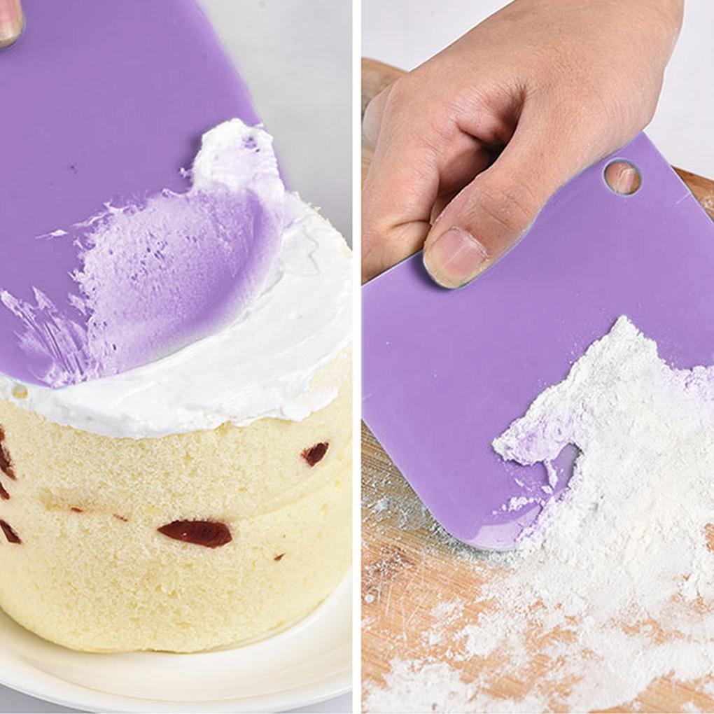 3pcs/set Scraper Plastic Cream Spatula DIY Cake Decorating Tool Home Bakery Baking Supplies
