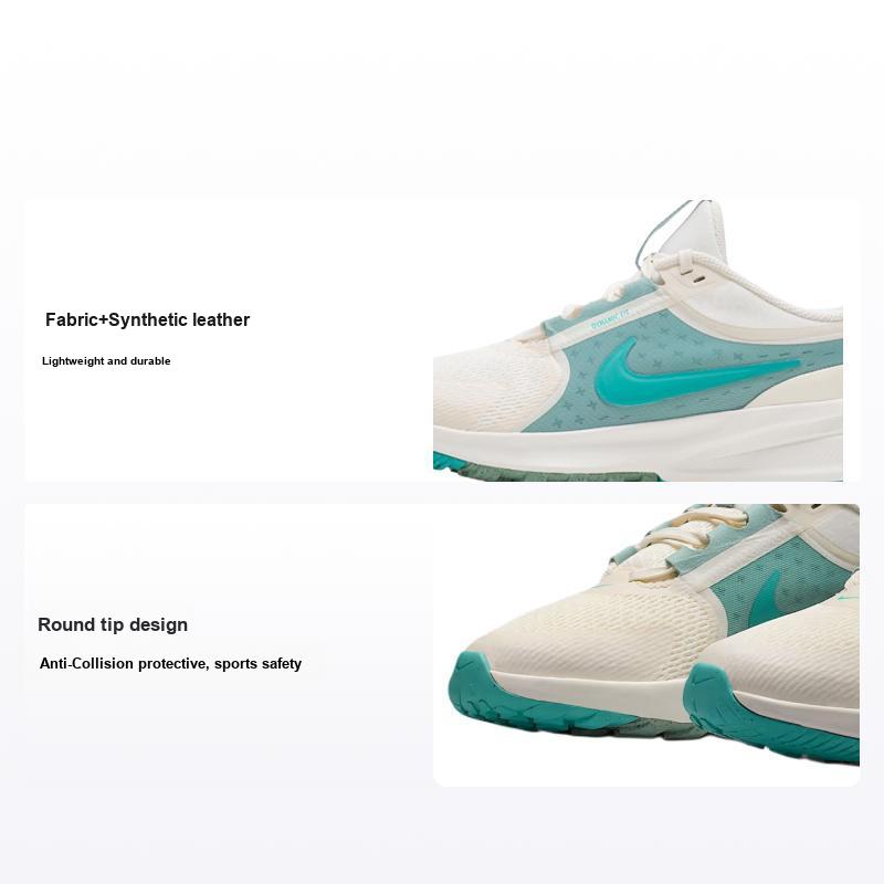 Nike Star Runner 5 Fashion Comfortable Durable Low-Top Kids Running Shoes Kids Sneaker White Green HF7004-003