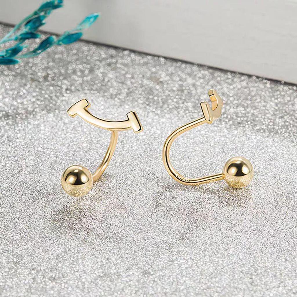 Korean Elegant Star Smile Titanium Ear Stud