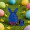 3D Printed Easter Egg with Mini Bunny Inside Spiral Bunny Egg Fidget Toy for Home Office Decor Easter Basket Stuffers for Kids Adults