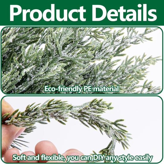 55/60Pcs Artificial Pine Branch Christmas Holly Berries Branch Faux Greenery Pine Needle Pick Fake Red Berry Stems Xmas Holiday Party Decoration