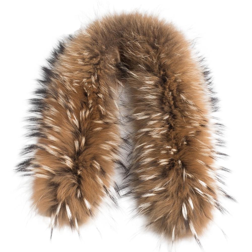 Luxury Real Raccoon Fur Scarf 100% Natural Winter Warm Fur Collar for Women